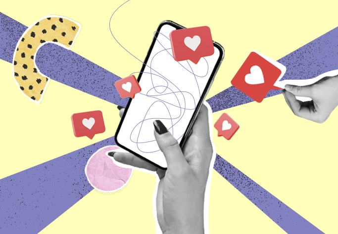 a person is getting impressions on social media platform